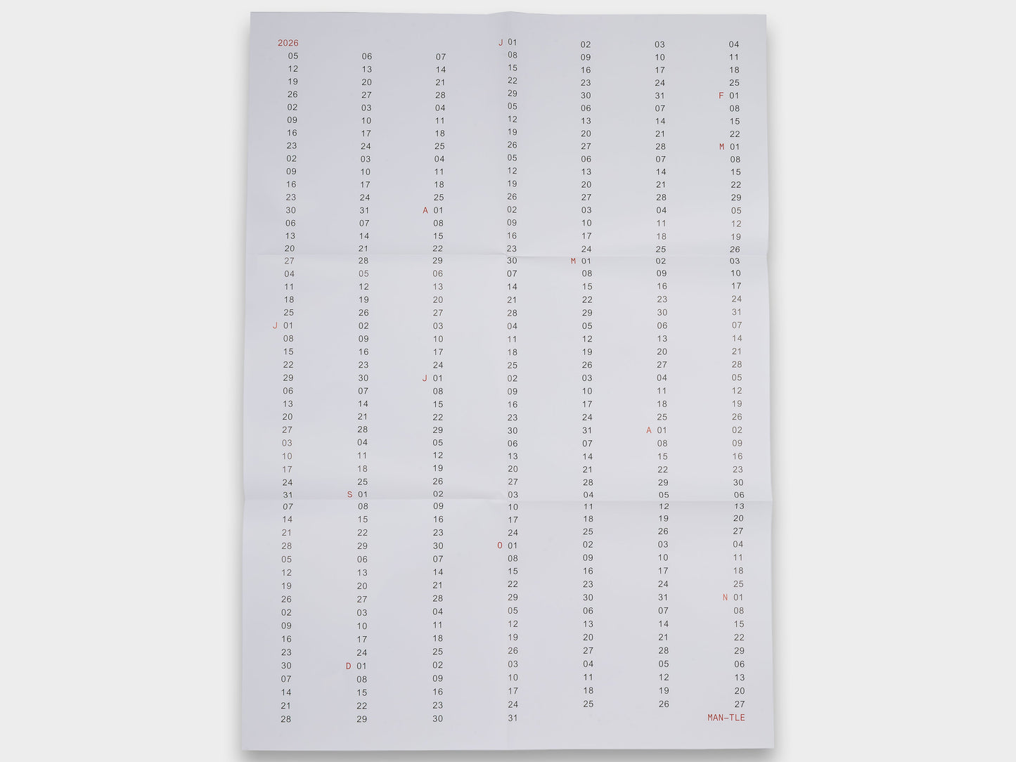 SHH0 "MT Calendar 2026"