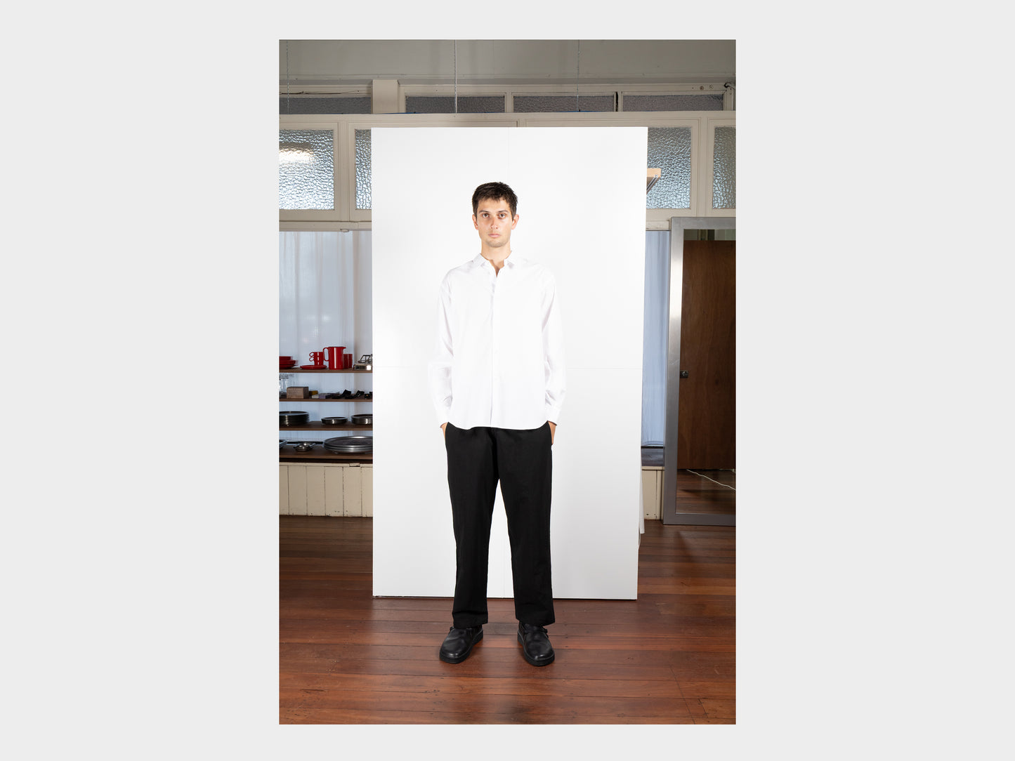 R0S8 "Weather Shirt" Double White Cordlane