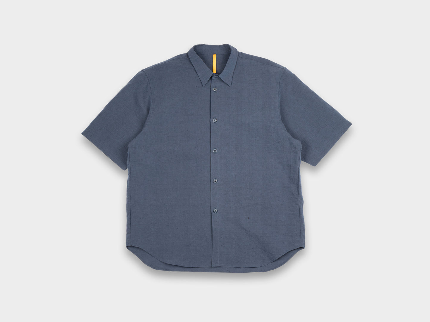 SPS9 "S/S Weather Shirt" Blue Metal Linen