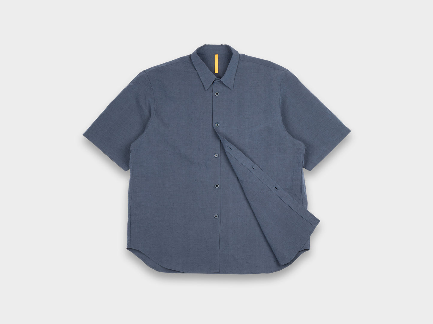 SPS9 "S/S Weather Shirt" Blue Metal Linen