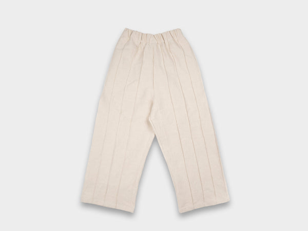 W-R18P3 "Tuck Pants" Unbleached Bamboo