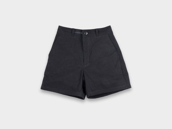 W-R18P5 "High-Wide Shorts" Black Wax