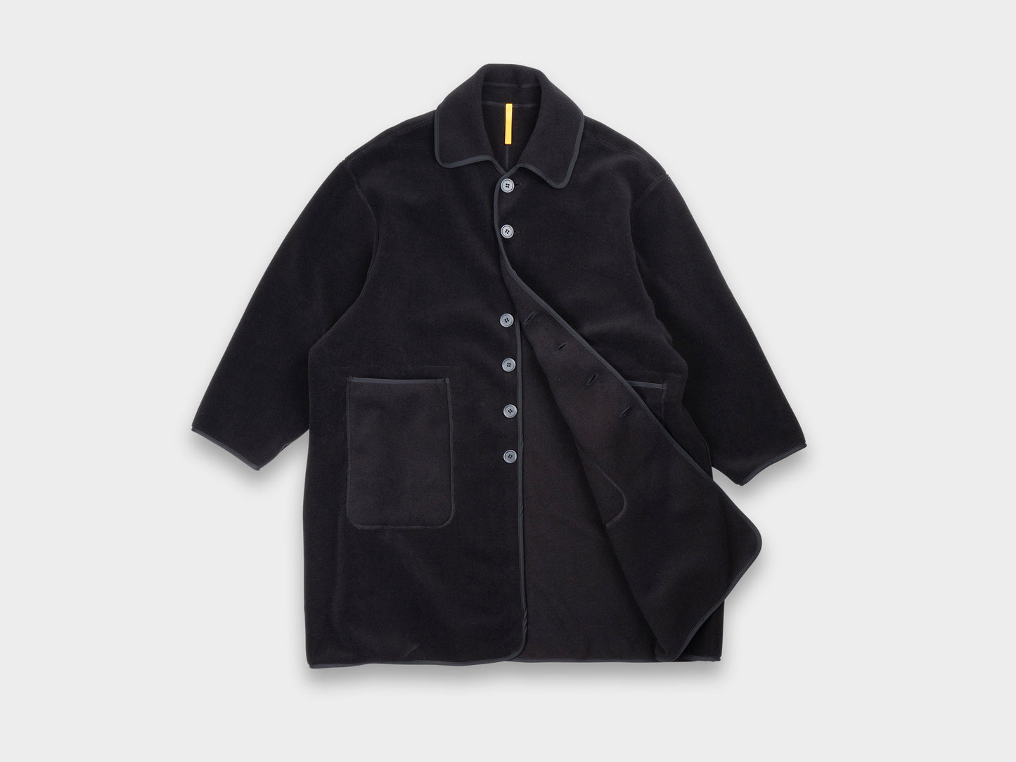 W-R19F1 "Balmacaan Coat" Black 300