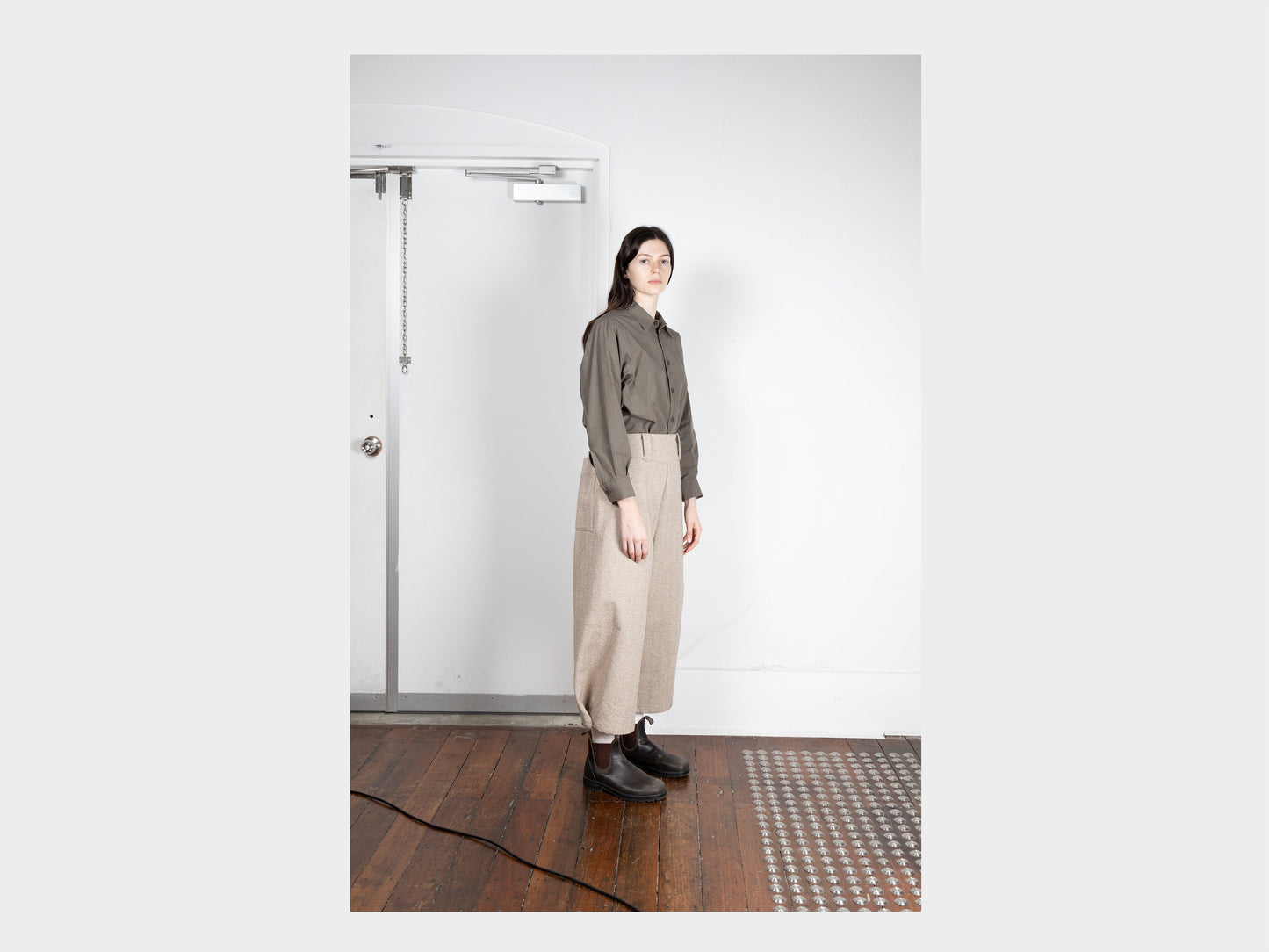 W-R19P3 "Bucket Pants" Gravel Herringbone