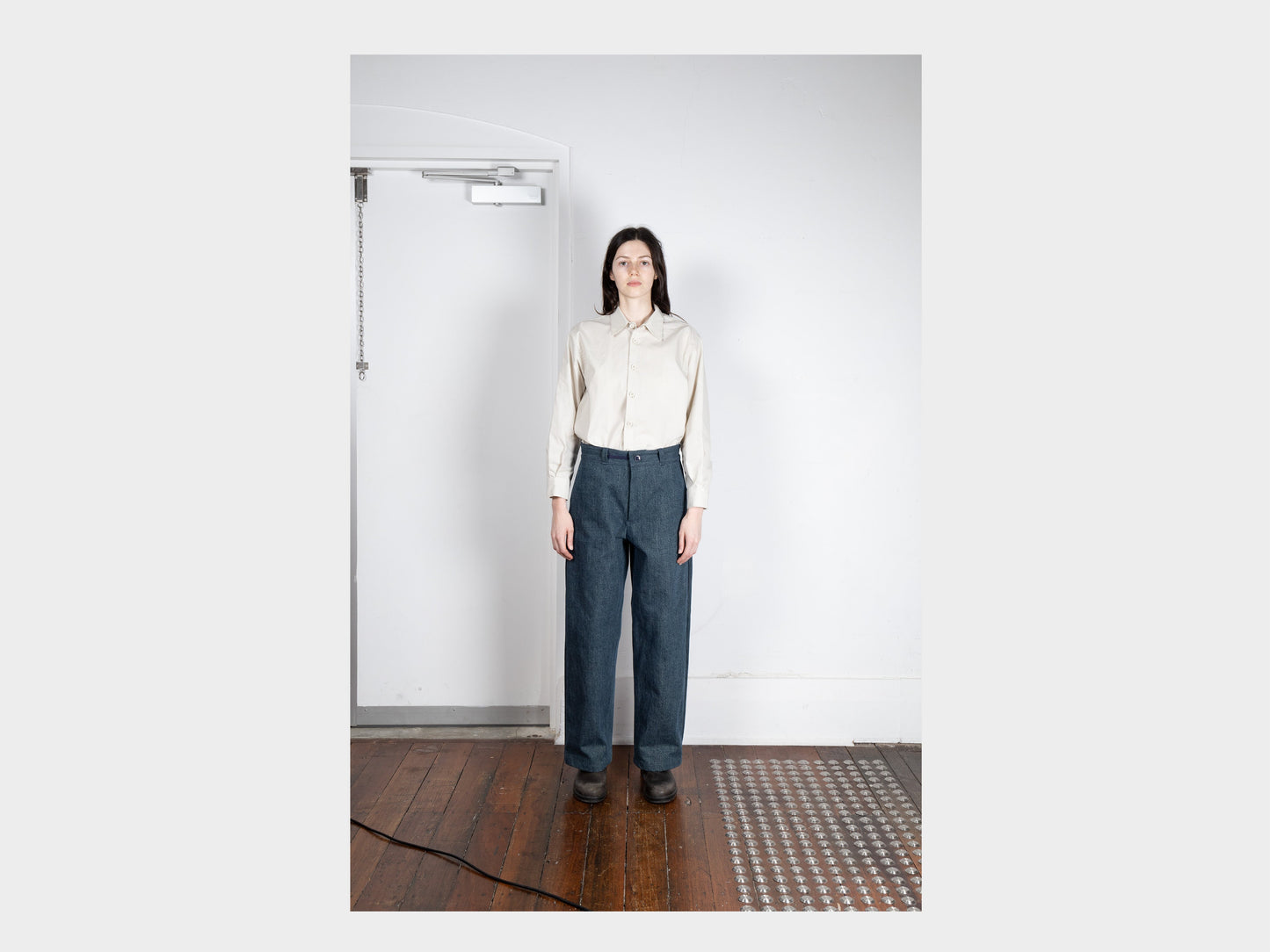 W-R19P4 "High-Wide Pants" Fade Denim