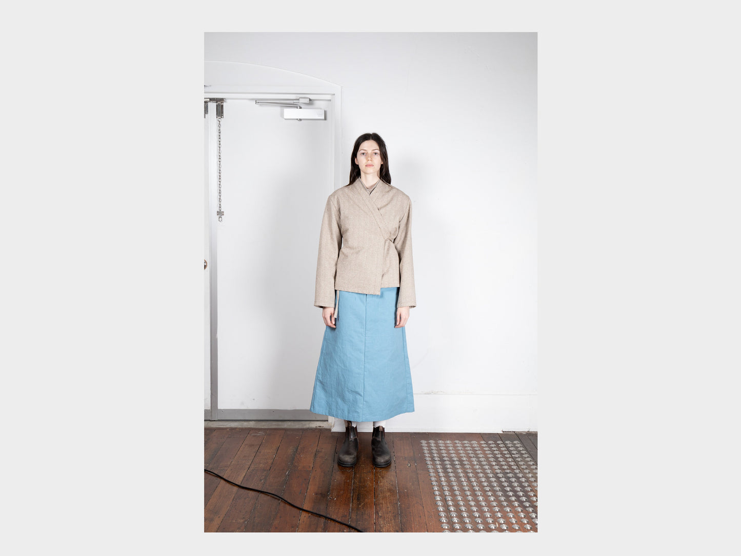 W-R19S8 "Jeogori Jacket" Gravel Herringbone