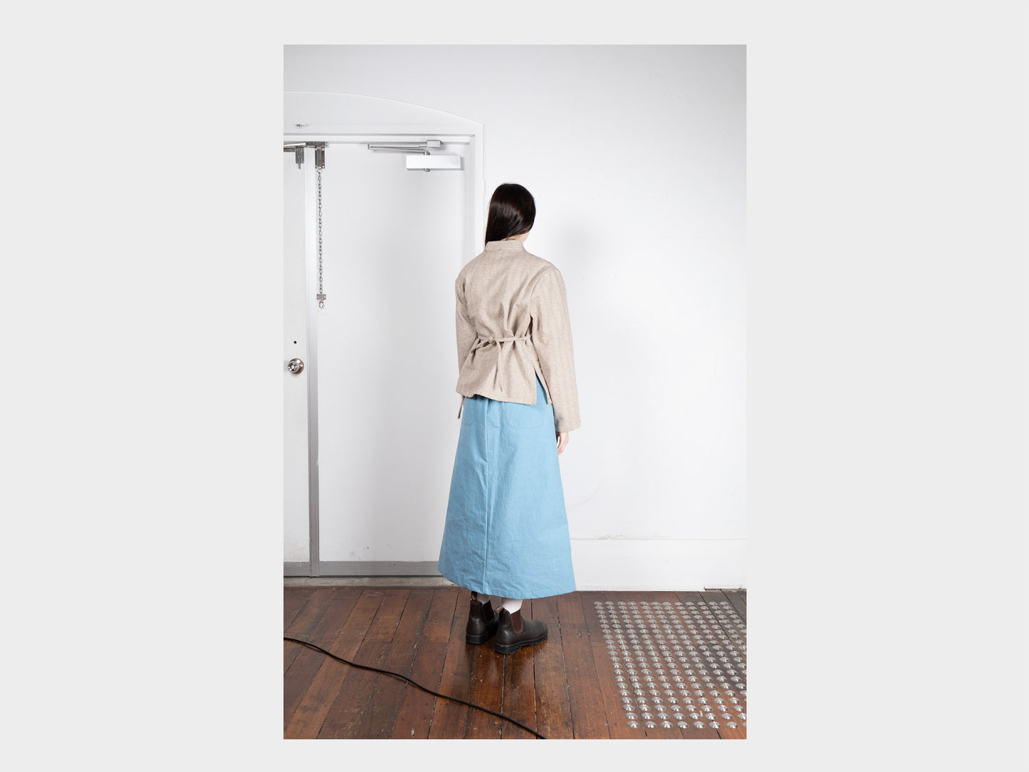 W-R19S8 "Jeogori Jacket" Gravel Herringbone