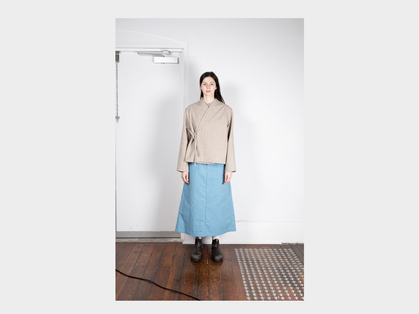 W-R19S8 "Jeogori Jacket" Gravel Herringbone