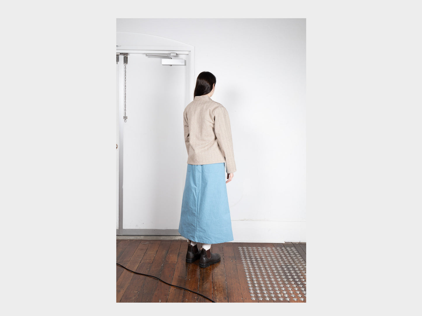 W-R19S8 "Jeogori Jacket" Gravel Herringbone