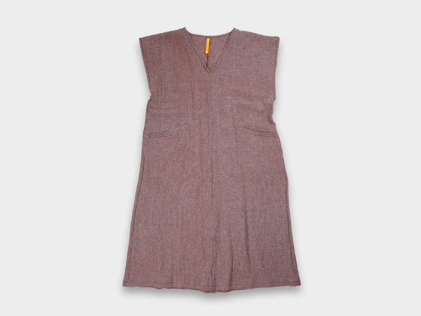 W-R20A5 "Box Dress" Bengara Gingham