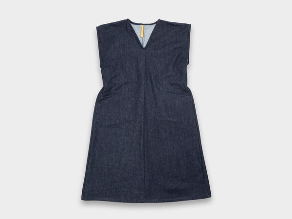 W-R20A5 "Box Dress" Navy Slub Denim
