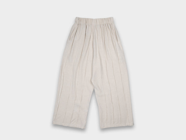 W-R20P3 "Tuck Pants" Sand Grosgrain