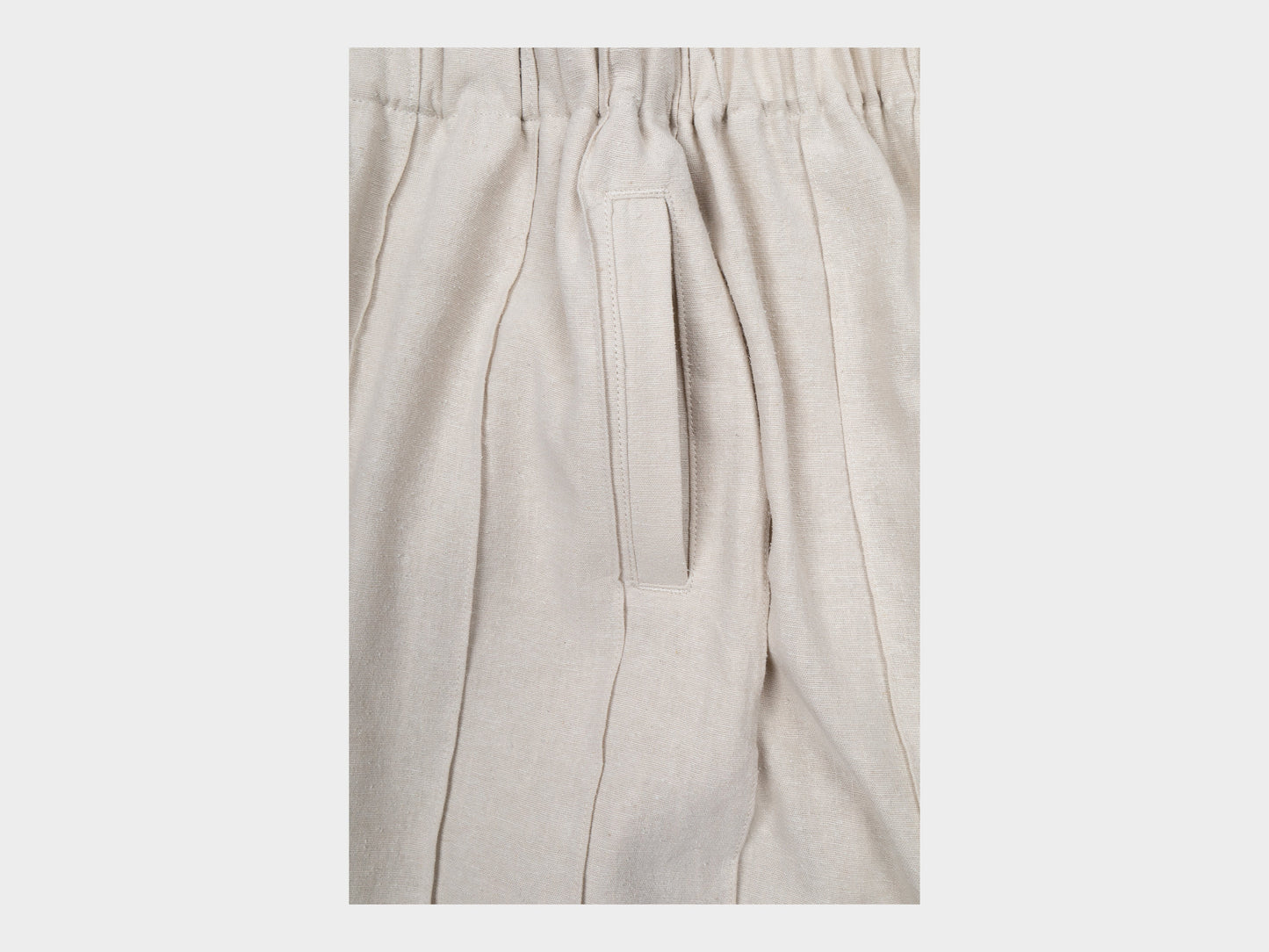 W-R20P3 "Tuck Pants" Sand Grosgrain