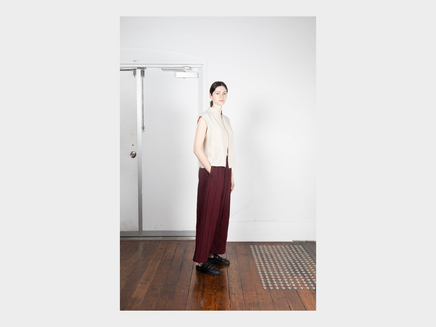 W-R20P3 "Tuck Pants" Sap Linen