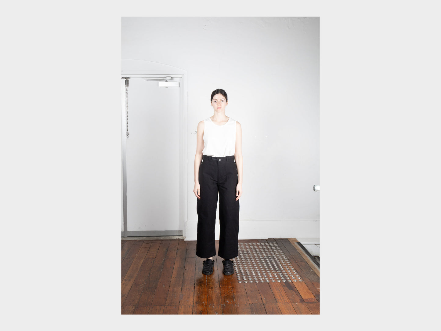 W-R0P4 "High-Wide Pants" Black Wax