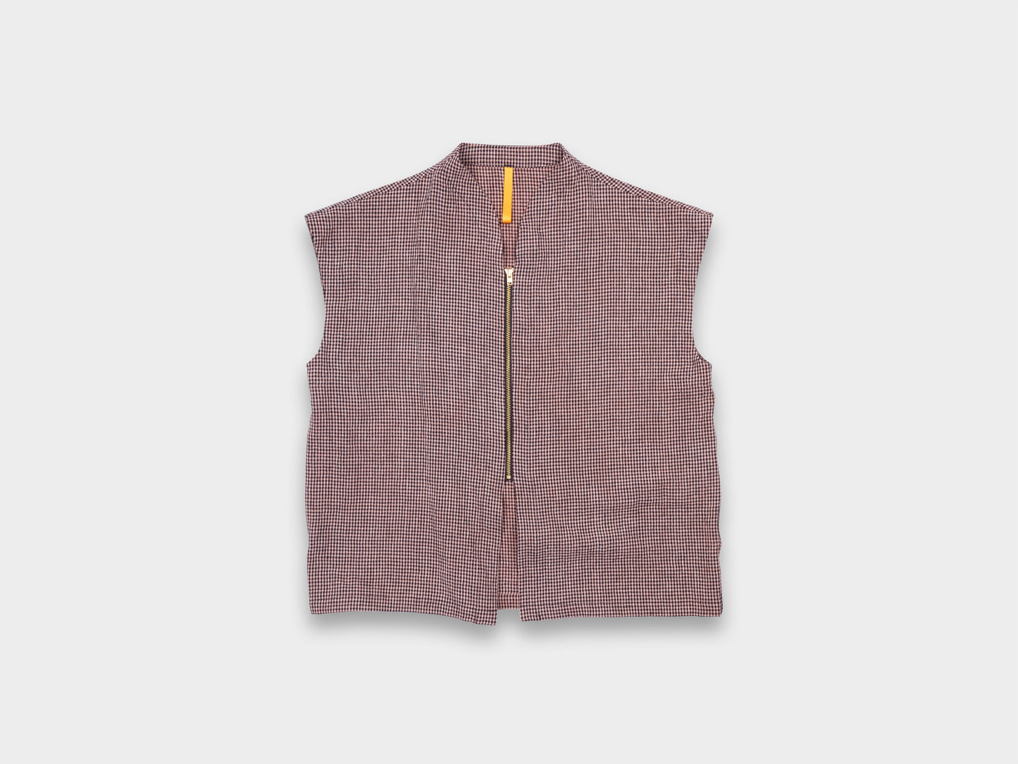 W-R20S5 "Zip Tank" Bengara Gingham