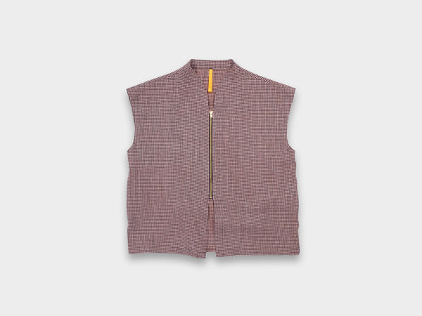 W-R20S5 "Zip Tank" Bengara Gingham