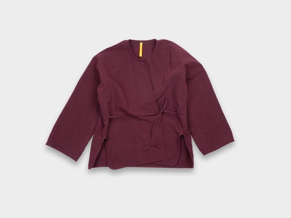 W-R20S7 "Cross Cardigan" Sap Linen