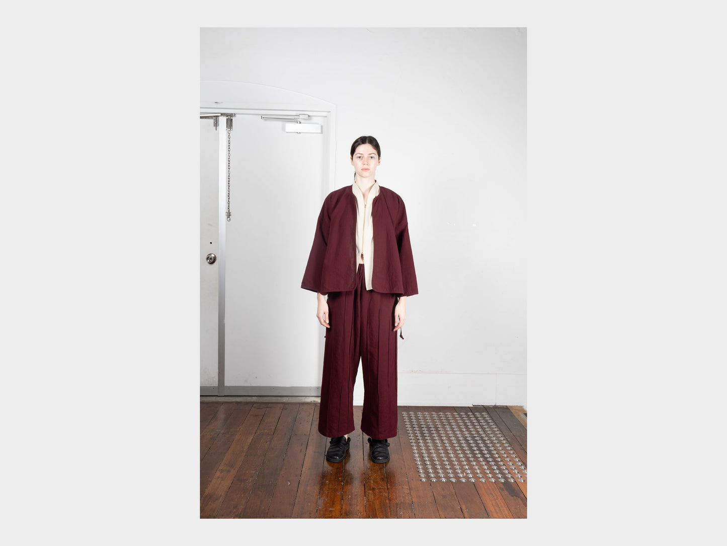 W-R20S7 "Cross Cardigan" Sap Linen