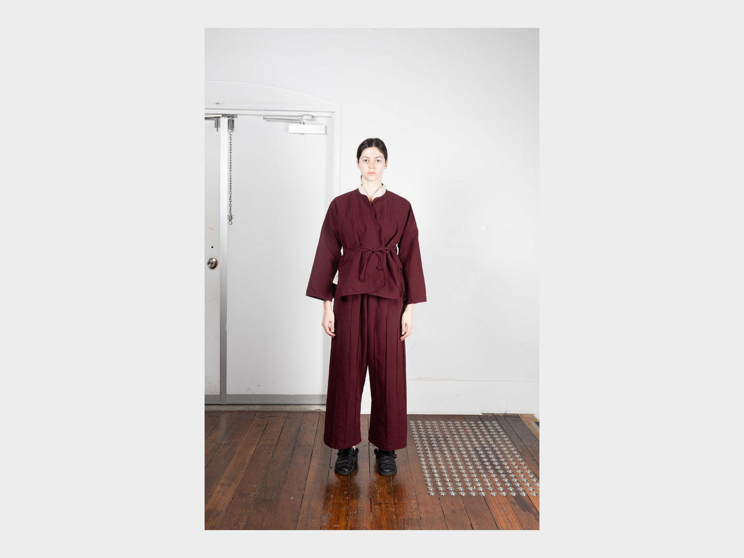W-R20S7 "Cross Cardigan" Sap Linen