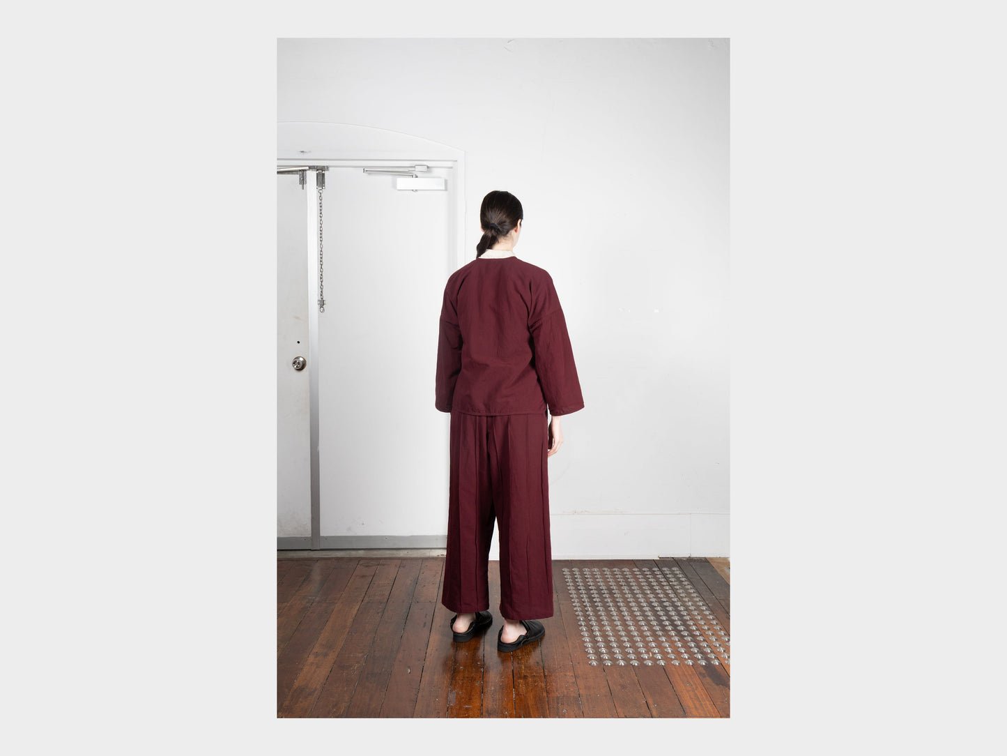 W-R20S7 "Cross Cardigan" Sap Linen