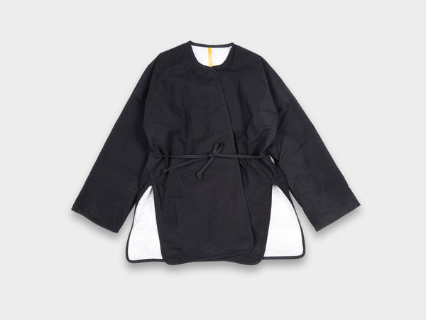 W–R21D7 "Down Cross Cardigan" Black Wax