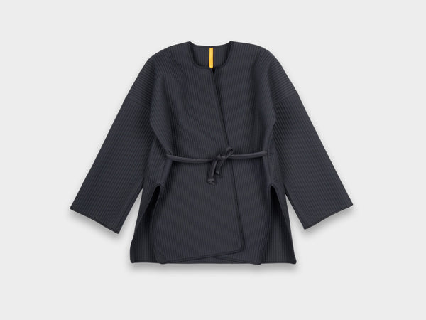 W–R21O7 "Long Cross Cardigan" Black Nubi