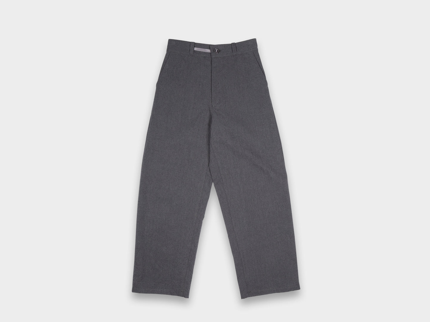 W–R21P4 "High-Wide Pants" Granite Wool