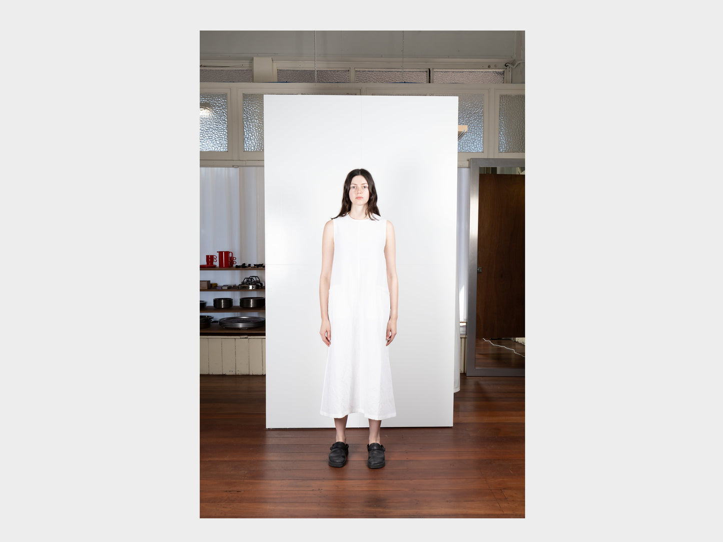 W-SPA5 "Round Dress" Shell Linen