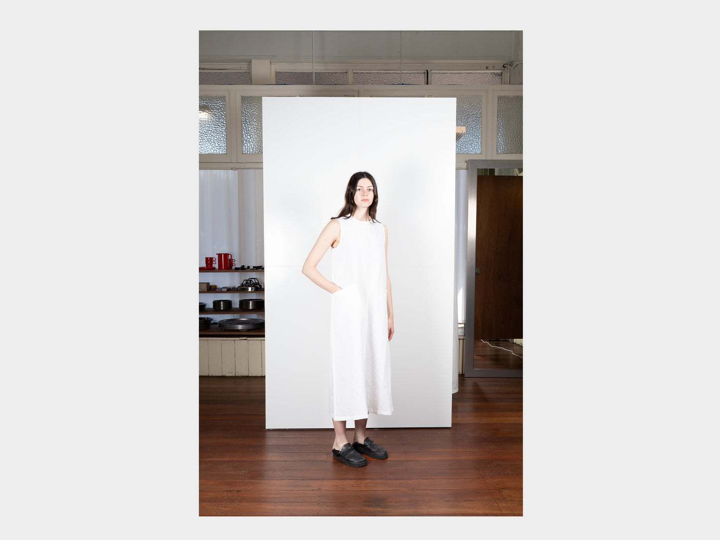 W-SPA5 "Round Dress" Shell Linen