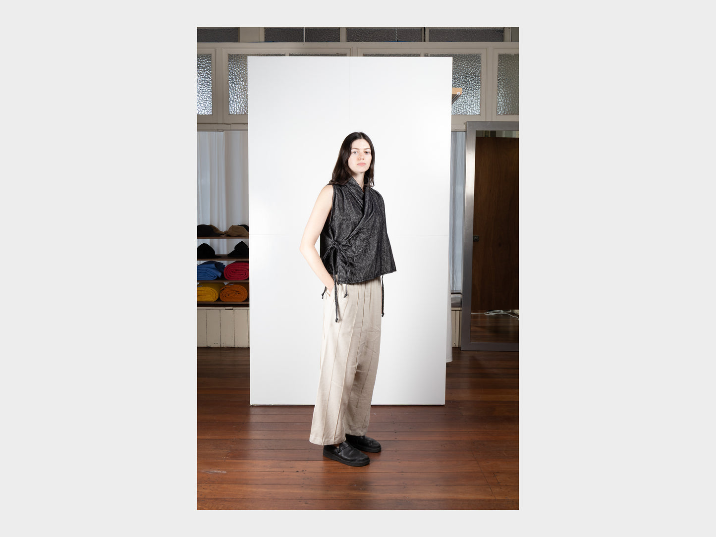 W-R20S8 "Jeogori Shirt" Black Pepper Velvet