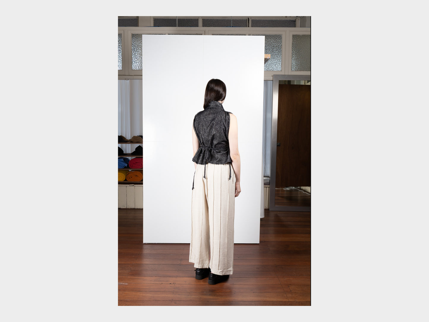 W-R20S8 "Jeogori Shirt" Black Pepper Velvet