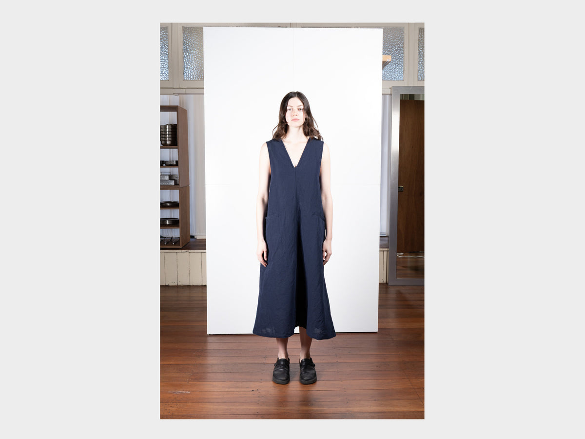 W-SPA5 "V Dress" Pacific Linen