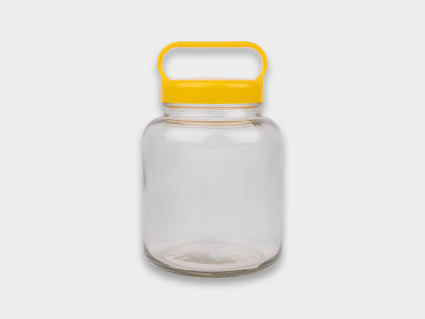 Okawa Glass Tesage Bottle Yellow